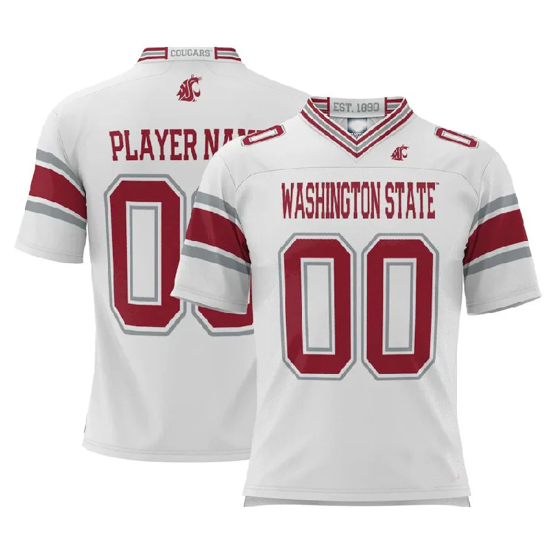 Custom W.State Cougars ProSphere NIL Pick-A-Player Football Jersey White Stitched American College Jerseys-NBA Home & Away Jerseys -