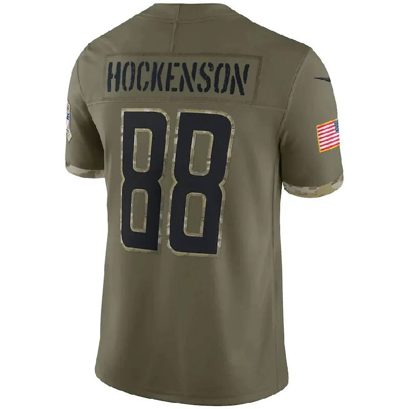 D.Lions #88 T.J. Hockenson Olive 2022 Salute To Service Limited Jersey Stitched American Football Jerseys-NFL Hall of Fame Jerseys -