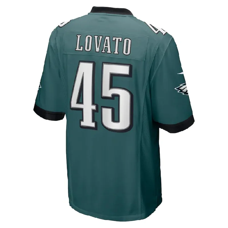 P.Eagles #45 Rick Lovato Midnight Green Game Jersey Stitched American Football Jerseys-NFL Pro Bowl Jerseys -