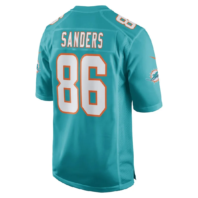 M.Dolphins #86 Braylon Sanders Aqua Game Player Jersey Stitched American Football Jerseys-NFL Sideline Gear Jerseys -