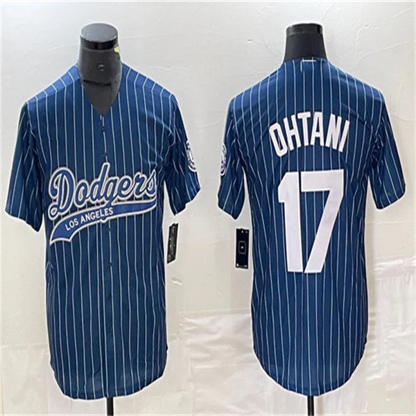 Los Angeles Dodgers #17 Shohei Ohtani Navy Home Authentic Patch Jersey Baseball Jerseys-NBA Swingman Jerseys -