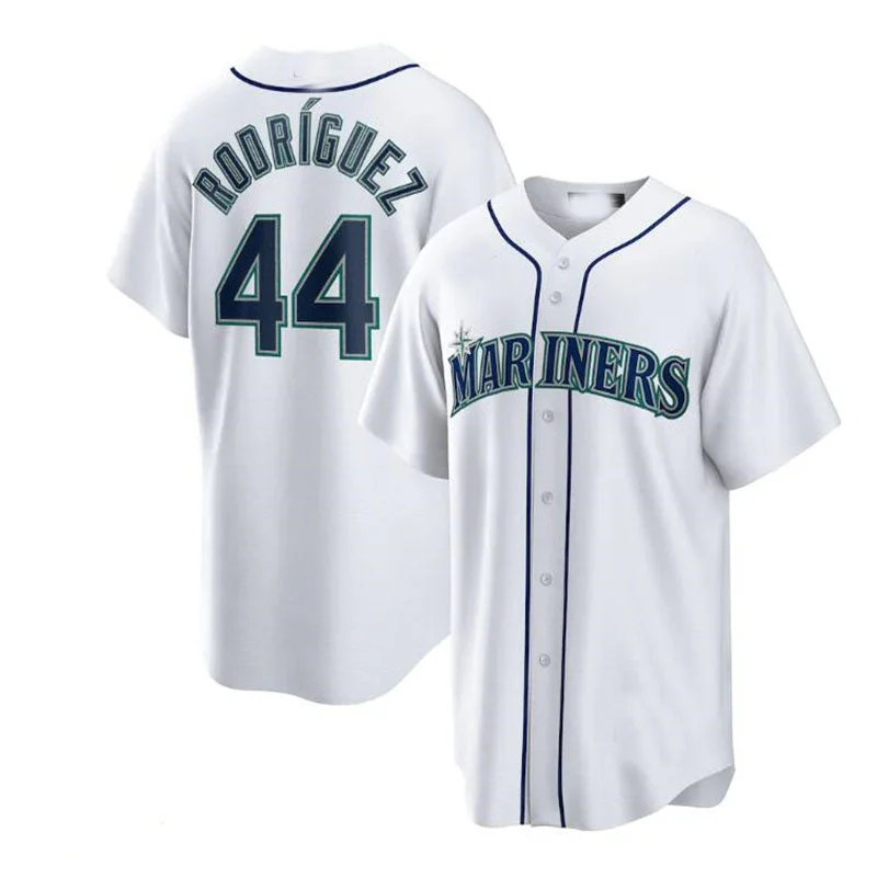 Seattle Mariners #44 Julio Rodriguez  White Home Replica Player Jersey Baseball Jerseys-NBA Men's Authentic Jerseys -