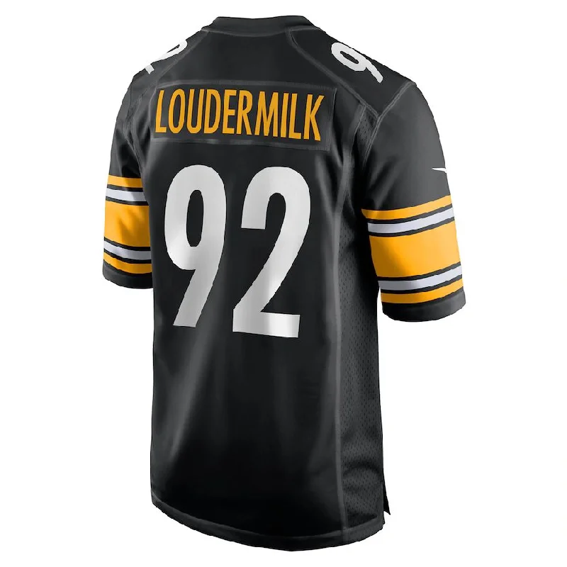 P.Steelers #92 Isaiahh Loudermilk Black Game Jersey Stitched American Football Jerseys-NFL All-Star Game Jerseys -