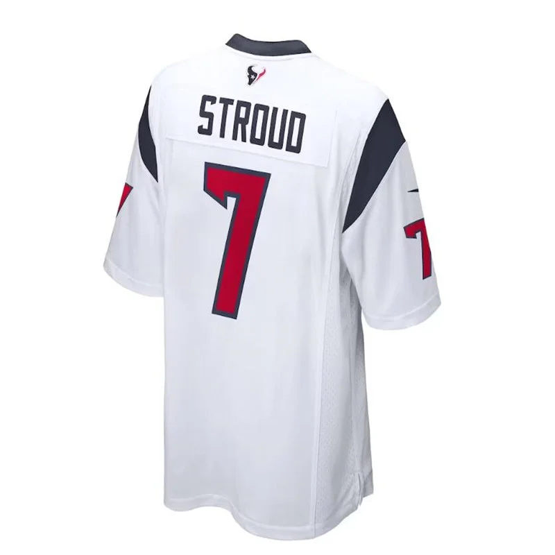 H.Texans #7 CJ Stroud 2023 Draft First Round Pick Game Jersey - White Stitched American Football Jerseys-NFL Customizable Football Jerseys -