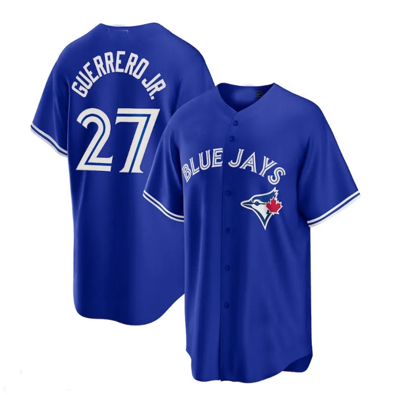 Toronto Blue Jays #27 Vladimir Guerrero Jr. Alternate Replica Player Name Jersey - Royal Baseball Jerseys-NBA Christmas Game Jerseys -