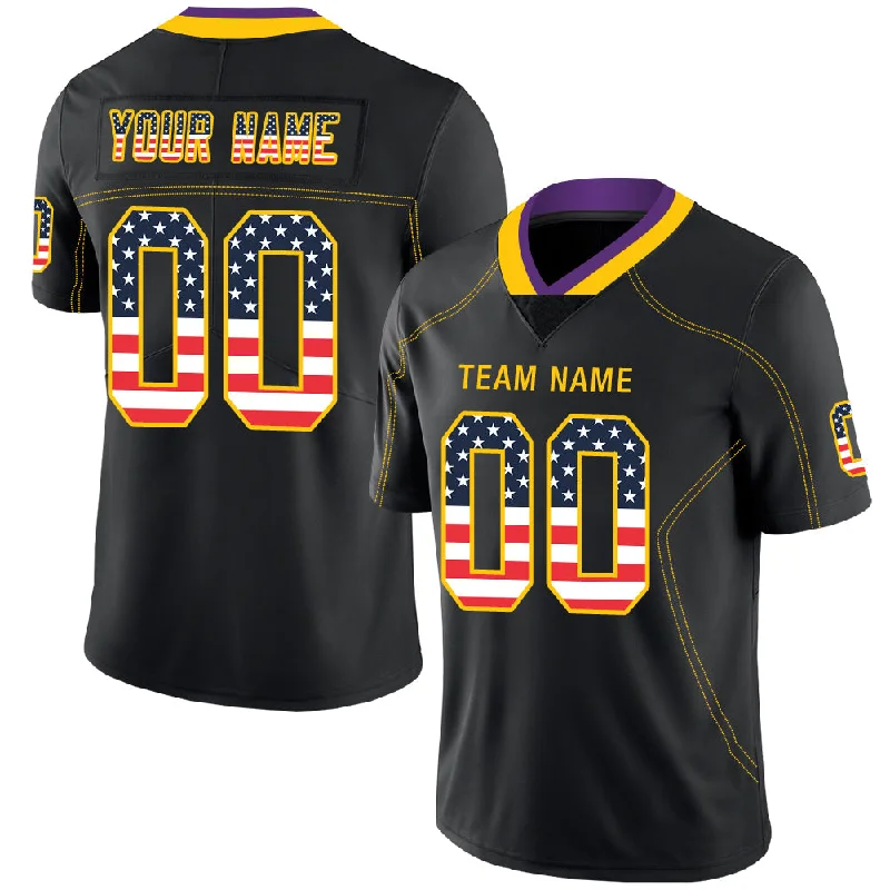 Custom MN.Vikings Stitched American Football Jerseys Personalize Birthday Gifts Black Jersey-NBA Statement Jerseys -