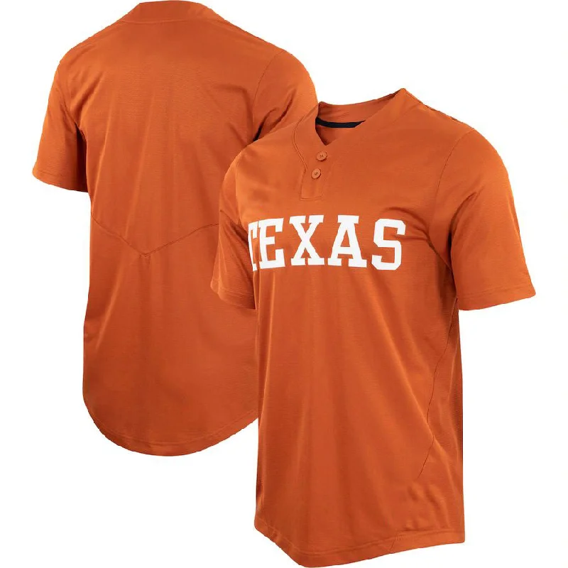 T.Longhorns Unisex Two-Button Replica Softball Jersey Texas Orange Stitched American College Jerseys-NBA Youth Player Jerseys -