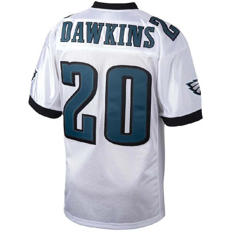 P.Eagles #20 Brian Dawkins Mitchell & Ness White 2004 Authentic Throwback Retired Player Jersey Stitched American Football Jerseys-NFL Replica Team Jerseys -