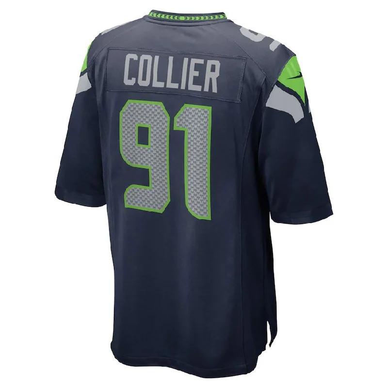 S.Seahawks #91 L.J. Collier College Navy Game Jersey Stitched American Football Jerseys-NFL Pro Bowl Jerseys -