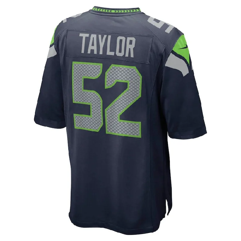 S.Seahawks #52 Darrell Taylor College Navy Game Jersey Stitched American Football Jerseys-NFL Hall of Fame Collection -