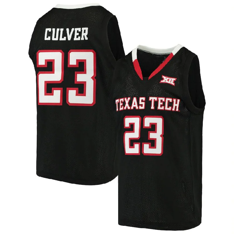 T.Tech Red Raiders #23 Jarrett Culver Original Retro Brand Alumni Basketball Jersey  Black Stitched American College Jerseys-NBA Official Team Jerseys -