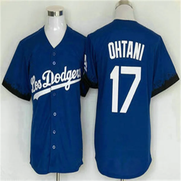 Los Angeles Dodgers #17 Shohei Ohtani Blue Home Authentic Patch Jersey Baseball Jerseys-NBA Christmas Game Jerseys -