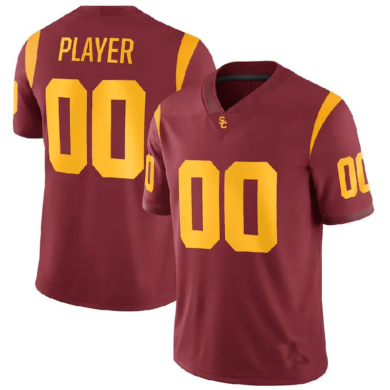 Custom U.Trojans Pick-A-Player NIL Replica Football Jersey Crimson Stitched American College Jerseys-NBA Retro Basketball Jerseys -