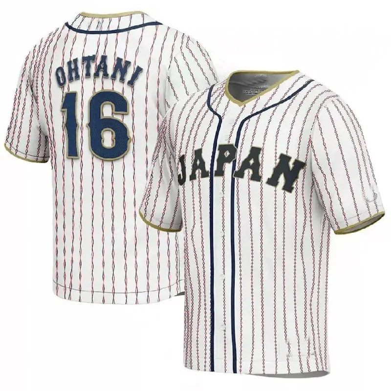 #16 SHOHEI OHTANI JAPAN BASEBALL 2023 WORLD BASEBALL CLASSIC JERSEY ¨C WHITE Stitches Baseball Jerseys-NBA Personalized Jerseys -