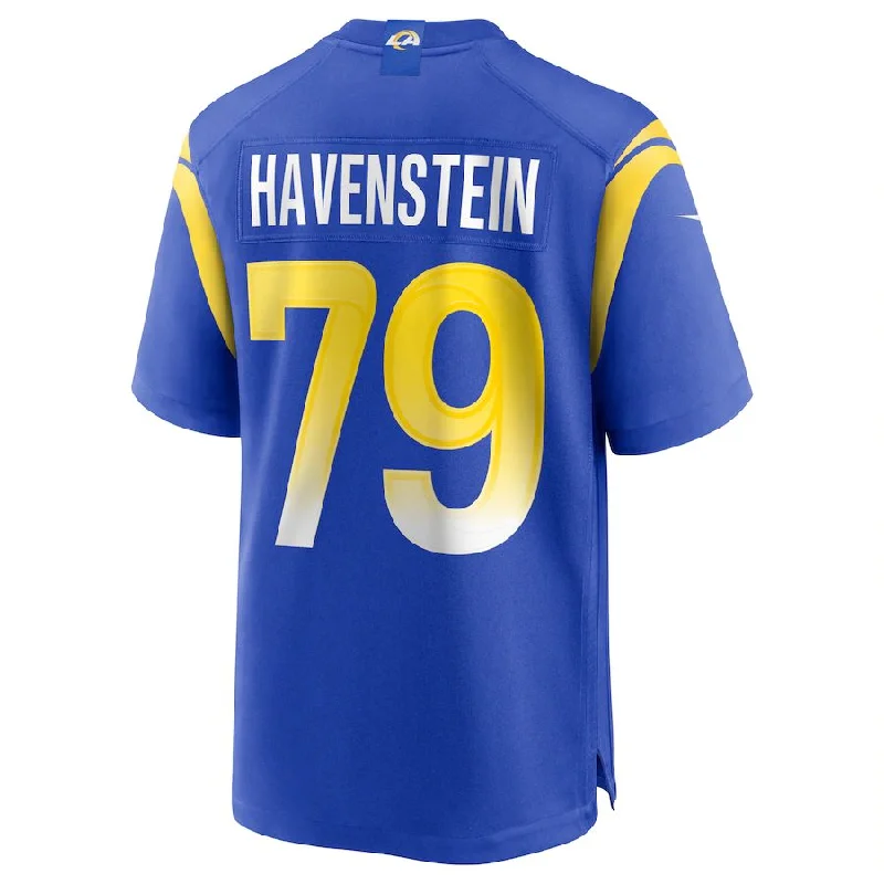 LA.Rams #79 Rob Havenstein Royal Game Jersey Stitched American Football Jerseys-NFL Anniversary Edition Jerseys -