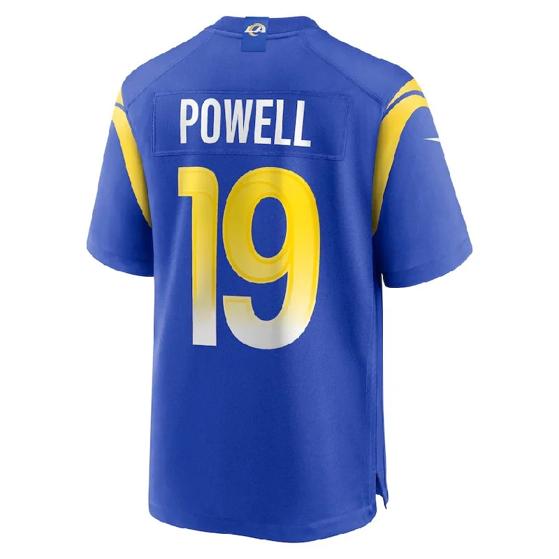 LA.Rams #19 Brandon Powell Royal Game Jersey Stitched American Football Jerseys-NFL Hall of Fame Collection -