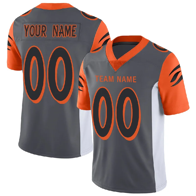 Custom C.Bengal Stitched American Football Jerseys Personalize Birthday Gifts Grey Jersey-NBA Throwback Jerseys -