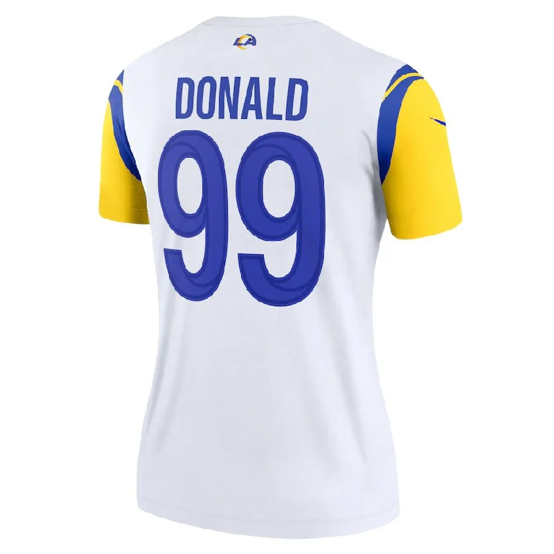 LA.Rams #99 Aaron Donald White Legend Jersey Stitched American Football Jersey-NFL Short Sleeve Football Jerseys -