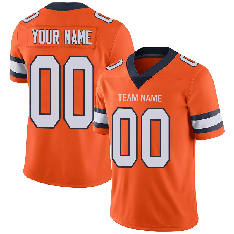 Custom D.Broncos Stitched American Football Jerseys Personalize Birthday Gifts Orange Jersey-NBA MVP Player Jerseys -