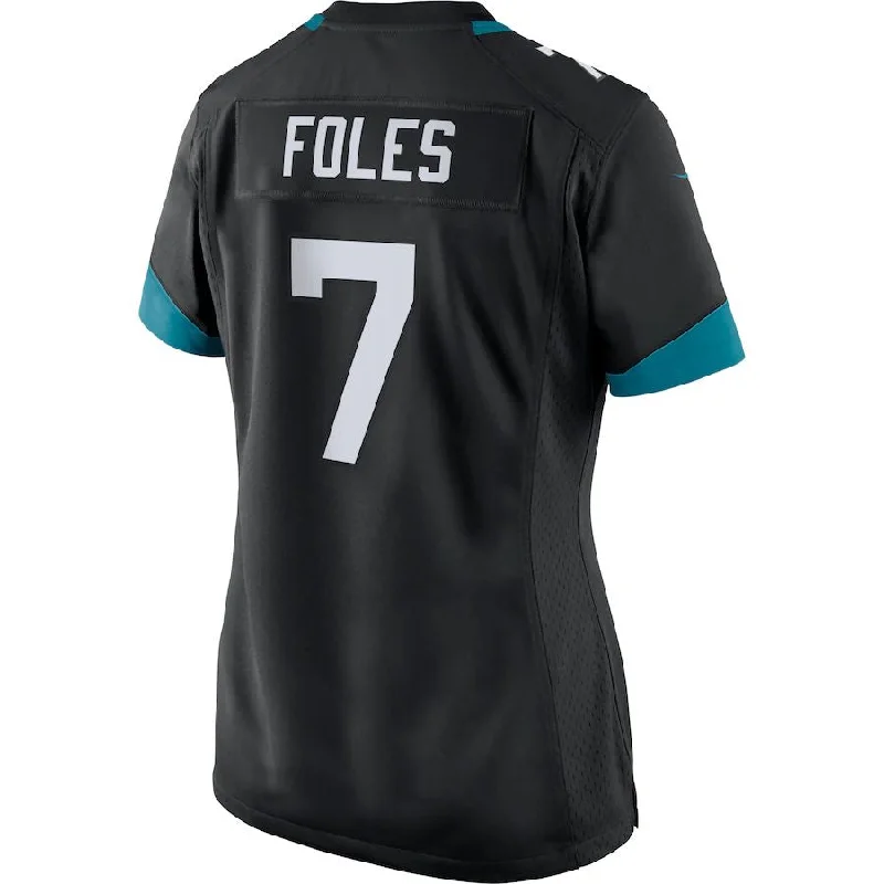 J.Jaguars #7 Nick Foles Black 25th Season Game Jersey Stitched American Football Jerseys-NFL Men’s Authentic Jerseys -