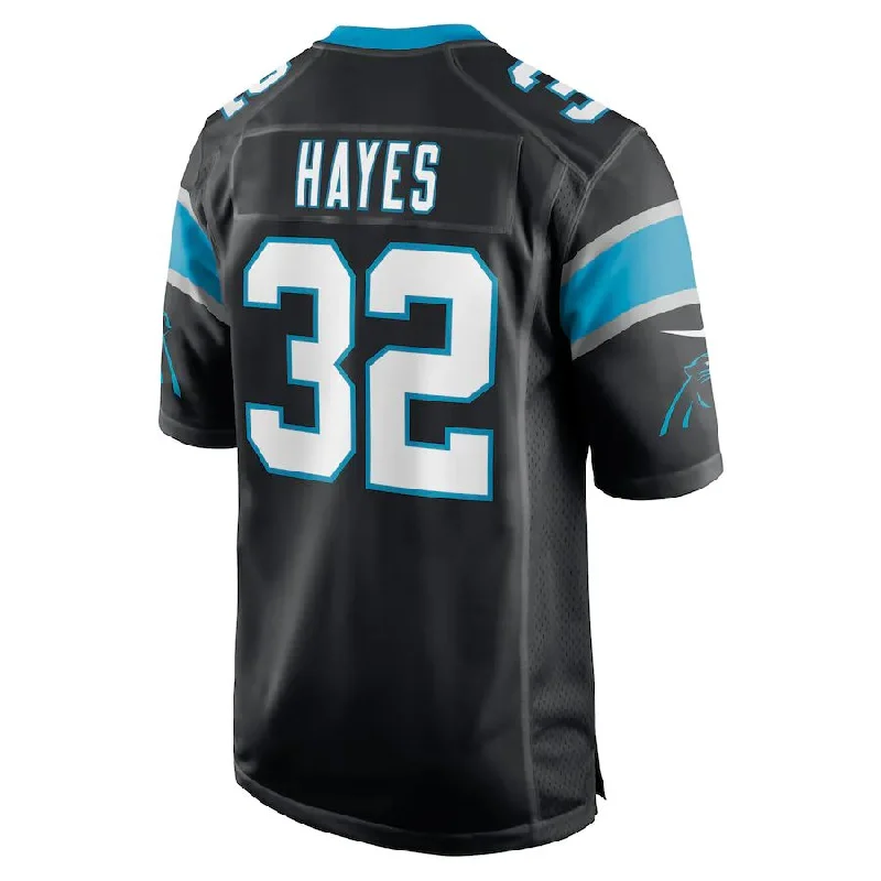 C.Panthers #32 Tae Hayes Black Game Player Jersey Stitched American Football Jerseys-NFL Collector’s Jerseys -