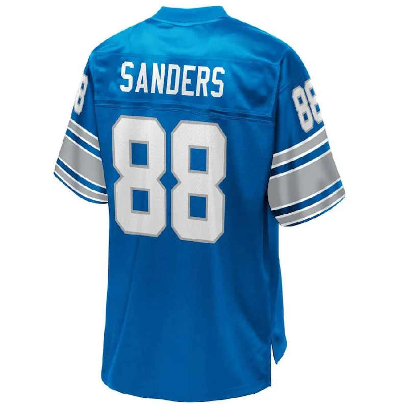 D.Lions #88 Charlie Sanders Pro Line Royal Replica Retired Player Jersey Stitched American Football Jerseys-NFL Throwback Jerseys -