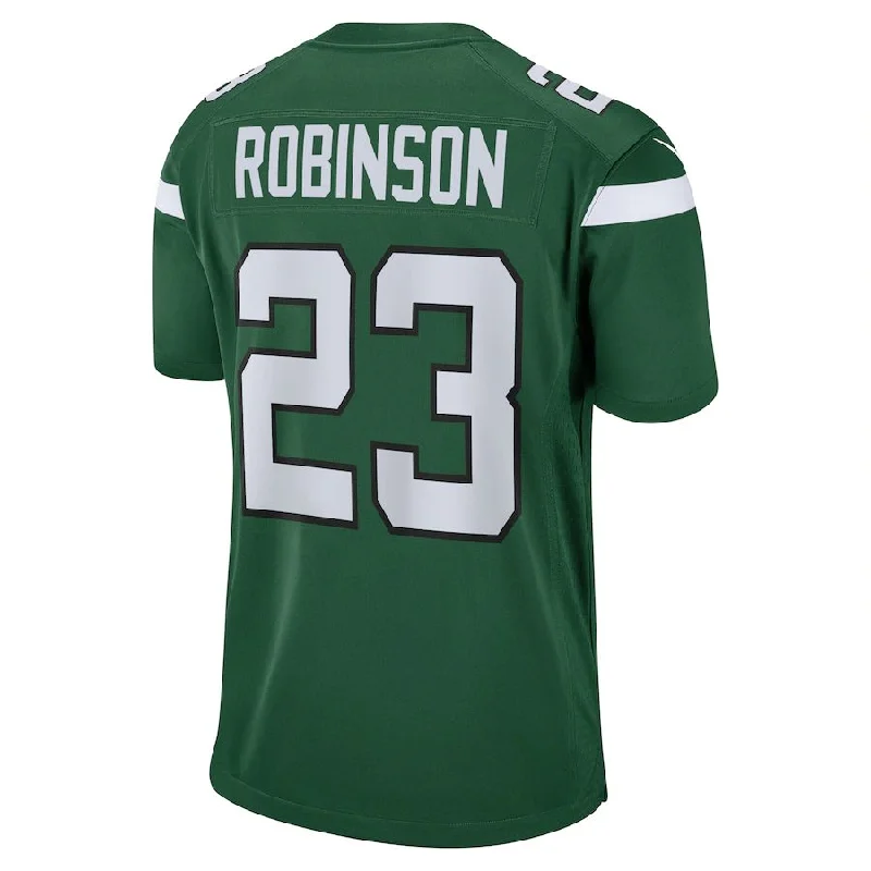 NY.Jets #23 James Robinson Gotham Green Game Player Jersey Stitched American Football Jerseys-NFL Lightweight Football Jerseys -