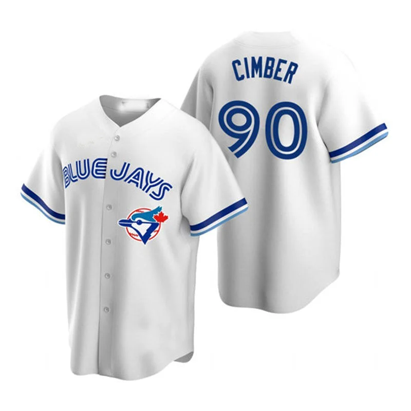 Toronto Blue Jays #90 Adam Cimber White Cooperstown Collection Jersey Baseball Jerseys-NBA Authentic Player Jerseys -