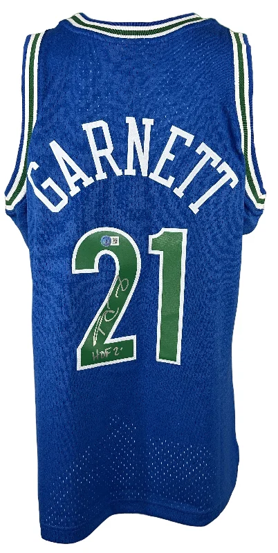 Kevin Garnett inscribed signed authentic jersey Beckett-NBA Adidas Basketball Jerseys -