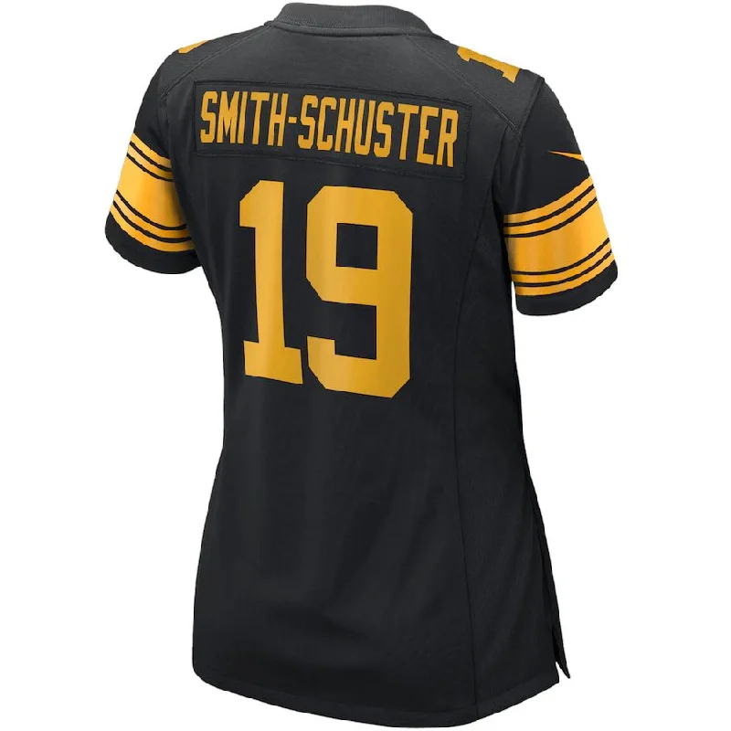 P.Steelers #19 JuJu Smith-Schuster Black Alternate Game Player Jersey Stitched American Football Jerseys-NFL Replica Team Jerseys -