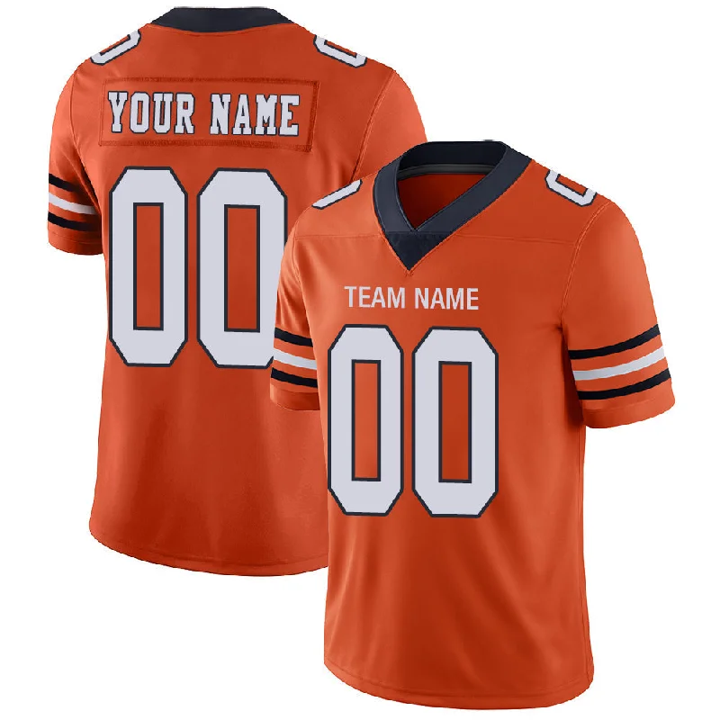 Custom C.Bear Stitched American Football Jerseys Personalize Birthday Gifts Orange Jersey-NBA Pro-Level Basketball Jerseys -