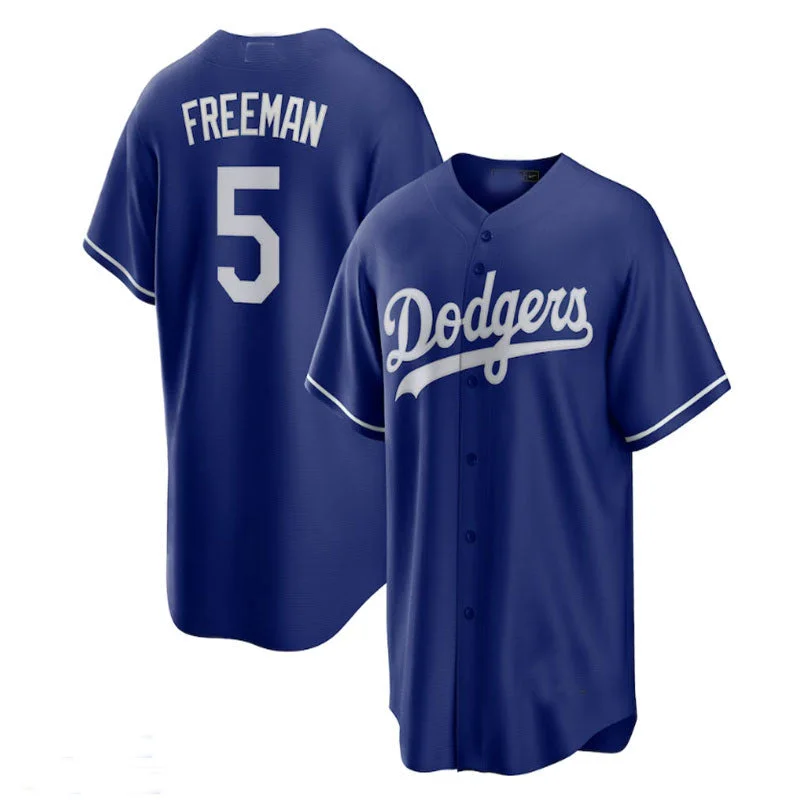 Los Angeles Dodgers #5 Freddie Freeman Alternate Replica Player Jersey - Royal Baseball Jerseys-NBA Youth Player Jerseys -