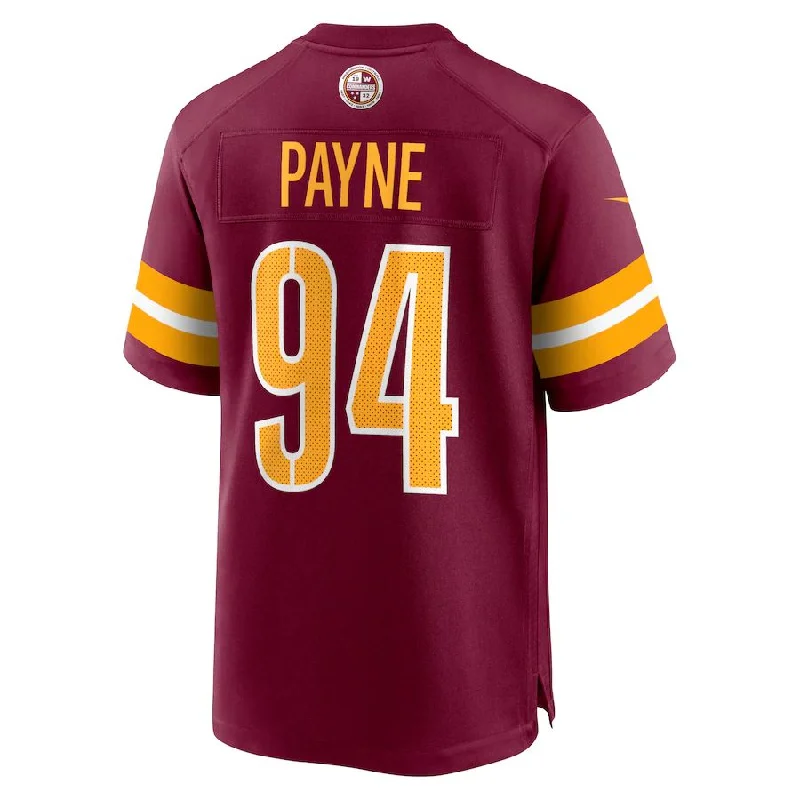 W.Commanders #94 Da'Ron Payne Burgundy Game Jersey Stitched American Football Jerseys-NFL Stylish Football Jerseys -