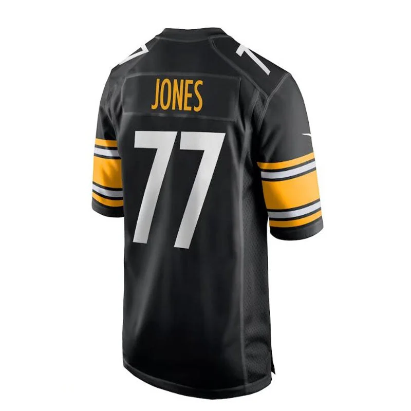 P.Steelers #77 Broderick Jones 2023 Draft First Round Pick Game Jersey - Black Stitched American Football Jerseys-NFL On-Field Jerseys -