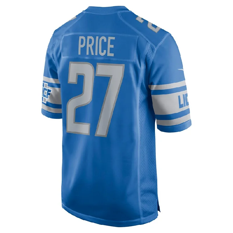 D.Lions #27 Bobby Price Blue Player Game Jersey Stitched American Football Jerseys-NFL Fan Shop Jerseys -