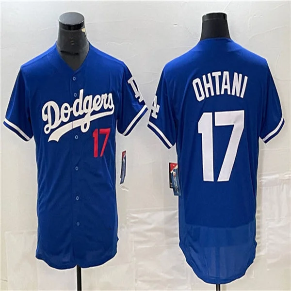 Los Angeles Dodgers #17 Shohei Ohtani Blue Home Authentic Patch Jersey Baseball Jerseys-NBA Autographed Jerseys -