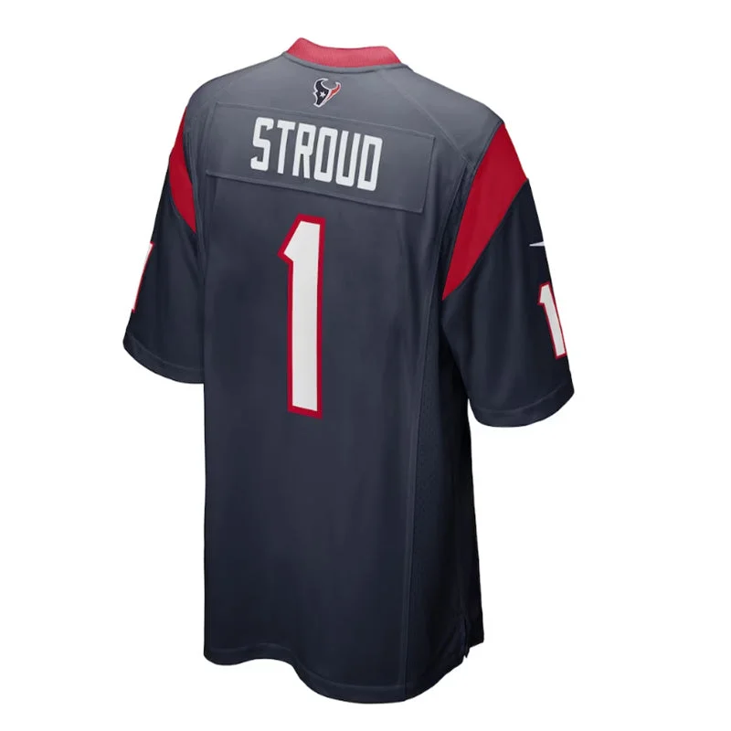 H.Texans #1 C.J. Stroud 2023 Draft First Round Pick Game Jersey - Navy Stitched American Football Jerseys-NFL Official Team Jerseys -