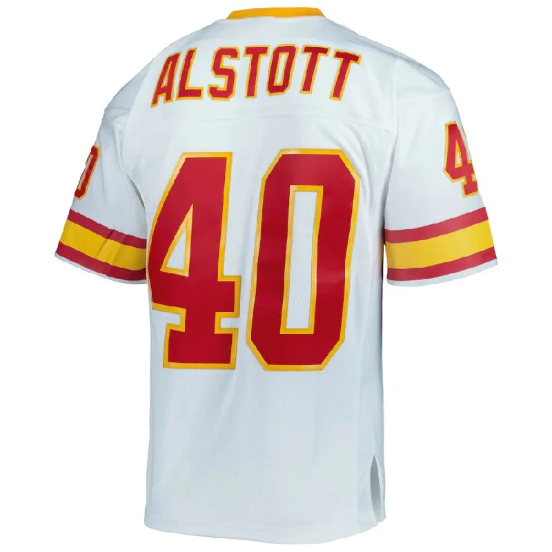 TB.Buccaneers #40 Mike Alstott Mitchell & Ness White 1996 Legacy Replica Jersey Stitched American Football Jerseys-NFL Home & Away Jerseys -