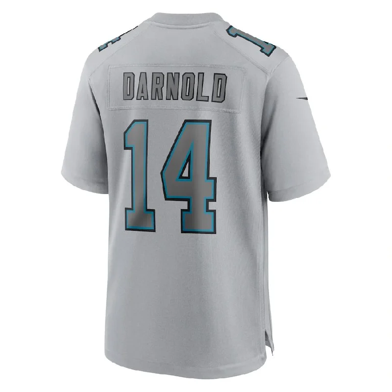 C.Panthers #14 Sam Darnold Gray Atmosphere Fashion Game Jersey Stitched American Football Jerseys-NFL Military Salute Jerseys -