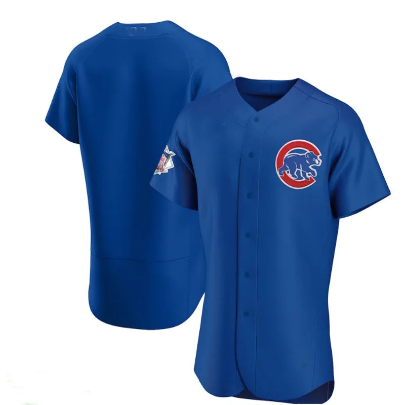 Chicago Cubs Alternate Authentic Team Jersey - Royal Baseball Jerseys-NBA Youth Player Jerseys -