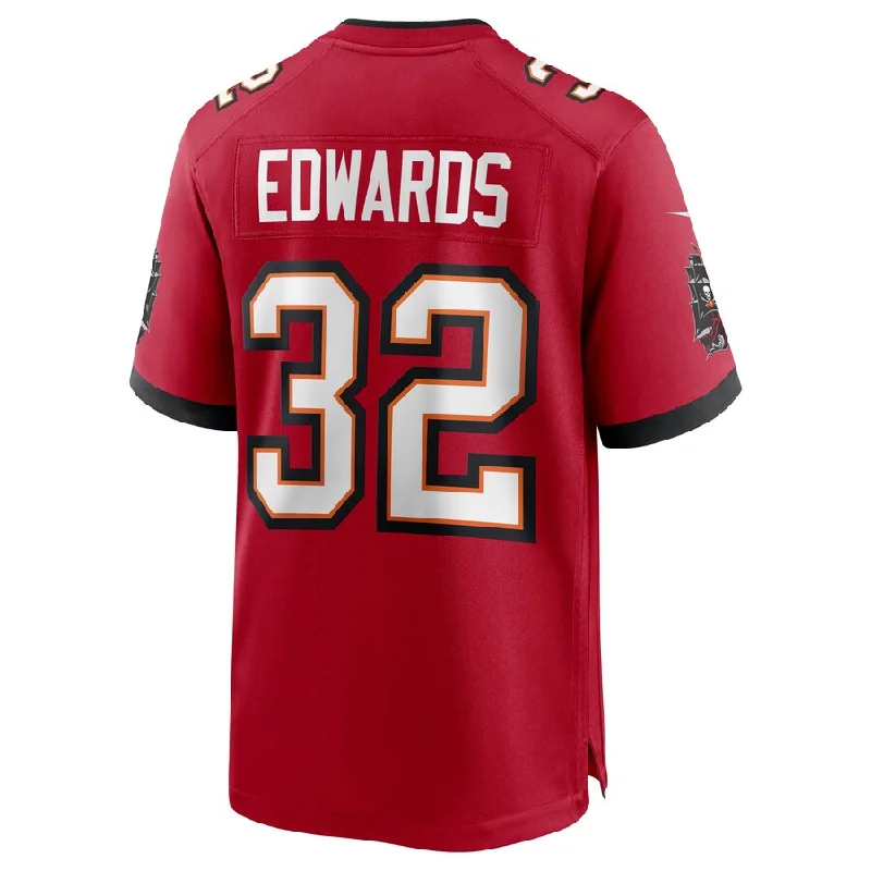 TB.Buccaneers #32 Mike Edwards Red Game Jersey Stitched American Football Jerseys-NFL Throwback Jerseys -