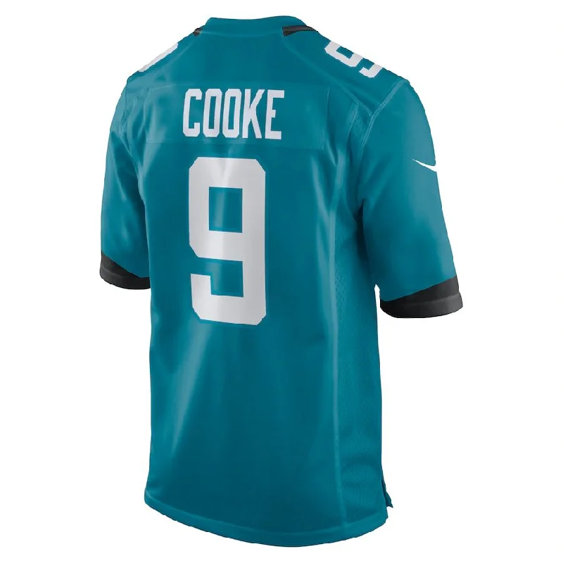 J.Jaguars #9 Logan Cooke Teal Game Jersey Stitched American Football Jerseys-NFL Replica Team Jerseys -