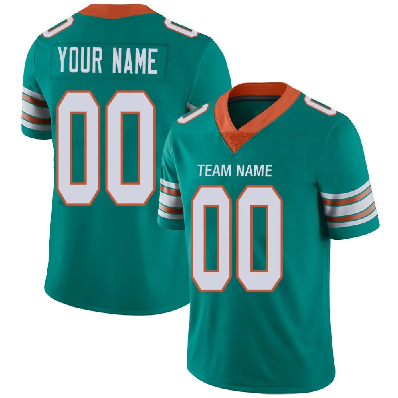 Custom M.Dolphins Stitched American Football Jerseys Personalize Birthday Gifts Aqua Jersey-NBA New Season Jerseys -