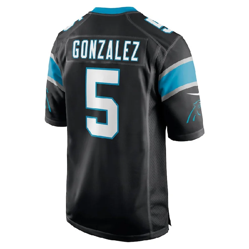 C.Panthers #5 Zane Gonzalez Black Game Jersey Stitched American Football Jerseys-NFL Customizable Football Jerseys -