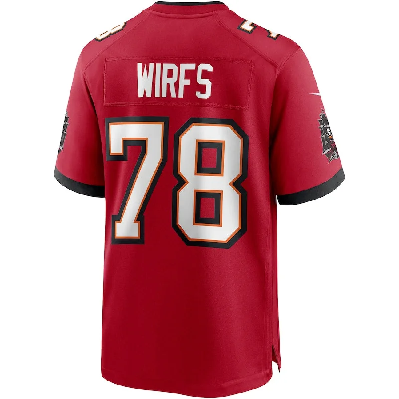 TB.Buccaneers #78 Tristan Wirfs Red Player Game Jersey Stitched American Football Jerseys-NFL College Throwback Jerseys -