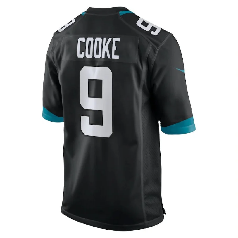 J.Jaguars #9 Logan Cooke Black Game Jersey Stitched American Football Jerseys-NFL Classic Football Jerseys -