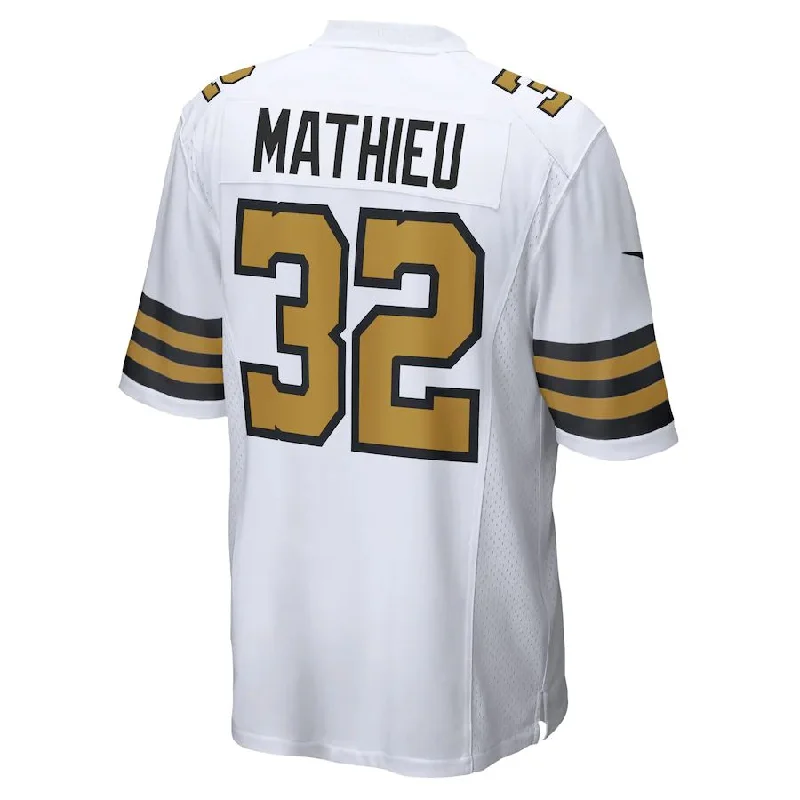 NO.Saints #32 Tyrann Mathieu White Player Game Jersey Stitched American Football Jerseys-NFL Sports Fan Jerseys -