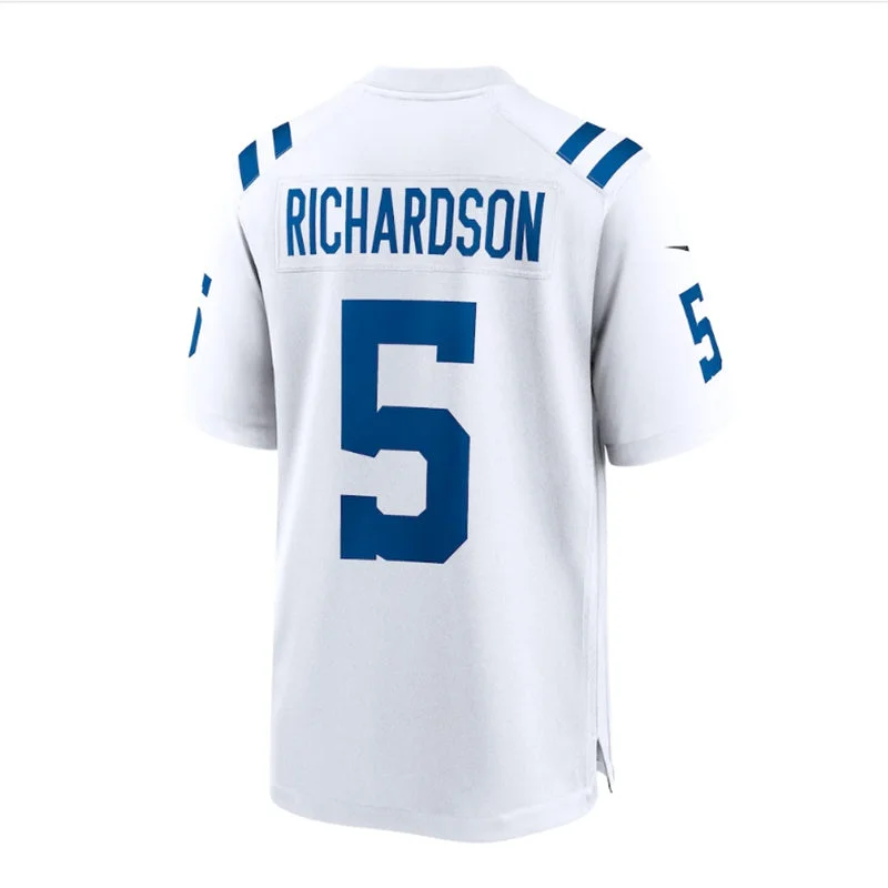 IN. Colts #5 Anthony Richardson 2023 Draft First Round Pick Game Jersey - White Stitched American Football Jerseys-NFL Preseason Jerseys -