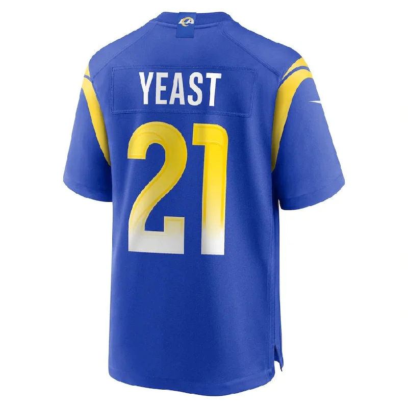 LA.Rams #21 Russ Yeast Royal Game Player Jersey Stitched American Football Jerseys-NFL Stylish Football Jerseys -