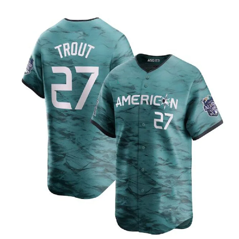 #27 Mike Trout American League 2023 All-Star Game Limited Player Jersey - Teal Baseball Jerseys-NBA Icon Edition Jerseys -